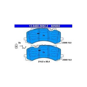 ATE - Remblokkenset - Vooras - 214 mm - 4M0698151AH, 4M0698151BB, 4M0698151K