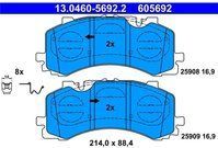 ATE - Remblokkenset - Vooras - 214 mm - 4M0698151AH, 4M0698151BB, 4M0698151K