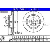 ATE Remschijf SUBARU 24.0117-0111.1 26700AL010 Remschijven
