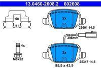 ATE - Remblokkenset - Achteras - Inclusief Slijtageindicator - 95,5 mm Breedte - 43,9 mm Hoogte - 14,5 mm Dikte