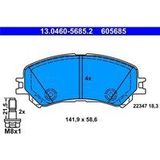 ATE - Remblokkenset - Vooras - RENAULT 13.0460-5685.2 - Slijtageindicator Voorbereid