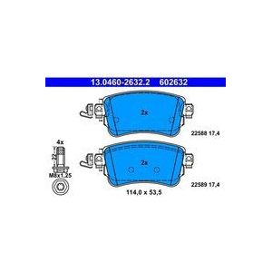 ATE - Remblokkenset - Achteras - Voor OPEL, TOYOTA, PEUGEOT - 13.0460-2632.2