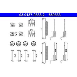 ATE Toebehoren, parkeerremschoen HYUNDAI,KIA 03.0137-9333.2 582551G300,582562S300,582592S300 582714D000,582721G300