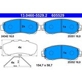 ATE - Remblokkenset - Remblokken - Vooras - 13.0460-5529.2