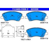 ATE - Remblokkenset - KIA 13.0460-5506.2 - Vooras - Met Slijtageindicator