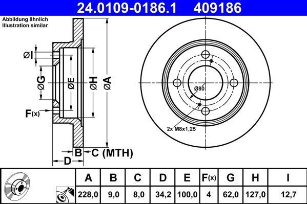 Suzuki - Remschijf - Achteras - Buitendiameter 228 mm - Gecoat - Massief