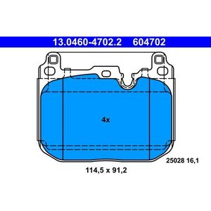 ATE - Remblokkenset - Vooras - Voor BMW en MINI - 13.0460-4702.2