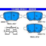 ATE - Remblokkenset - Achteras - OPEL, CHEVROLET, VAUXHALL - 13.0460-2638.2