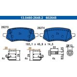 ATE - Remblokkenset - Achteras - Met Toebehoren - 102,1 mm Breedte - 40,9 mm Hoogte - 14,5 mm Dikte