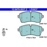 ATE Remblokkenset LAND ROVER 13.0470-2637.2 LR091568