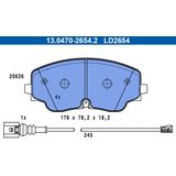 ATE Remblokkenset VW 13.0470-2654.2 5WA698151R,5WA698151B,5WA698151M