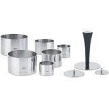 GEFU Speisering FORMIDABLE, Edelstahl, (Set, 10 tlg., 6 Speiseringe, 3 Ausstecher, 1 Griff), aus Edestahl