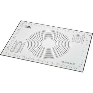 Bakmat met maatschaal en omrekentabel, Siliconen & Glasvezelgaas, 70 cm x 50 cm, Wit - GEFU | PAD