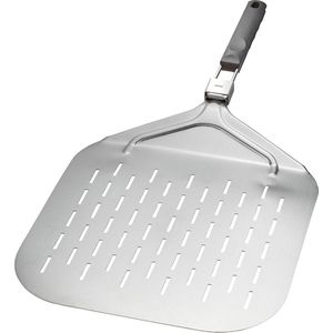 Pizzaschep, Geperforeerd, Met inklapbare handgreep, Hoogwaardig RVS, 63.5 x 32 cm, Geschikt voor BBQ en oven - GEFU | SLIDE