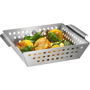 GEFU Grillschale BBQ 21,5x25x5cm, Einschub, Edelstahl, Edelstahl, Quadratisch, 215 mm, 250 mm
