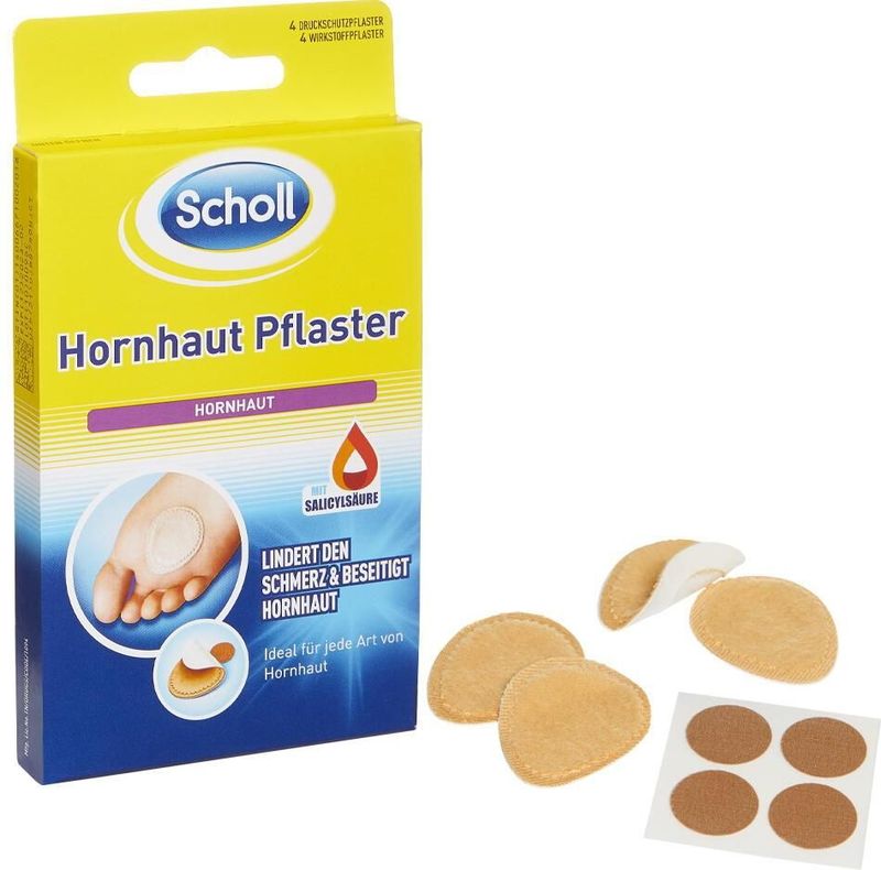 Scholl - Eeltverwijderaar - 4 Pantserpatches - Actief en Beschermend
