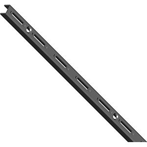 Element System Wandrail 1-rij, 2 stuks, 4 afmetingen, 3 kleuren, lengte 50 cm voor reksysteem, plankdrager, wandrek, zwart, 10000-0001