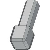 Element System 10000-00072 Wandrail enkel sys 50 - Wit - 1000mm