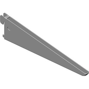 Element System U-beam Rekkenrek 2-rij, 2 stuks, 5 Afmetingen, 3 kleuren, lang 22 cm voor rekken, wandrail, wit aluminium, 18133-00033