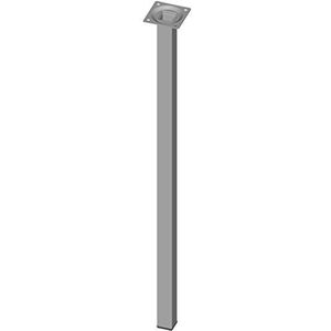 DIY Element System Meubelpoot vierkant - metalen vierkante voet, ideaal als tafelpoot voor het ontwerpen van individuele meubels - 25 x 25 mm, lengte 600 mm, wit aluminium