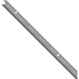 Element System Wandrail 1-rij, 2 stuks, 4 afmetingen, 3 kleuren, lengte 100 cm voor planksysteem, plankdragers, wandplank, wit aluminium, 1000-00023