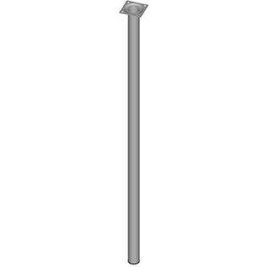 Element System 18133-00285 Meubelvoet rond – stalen buisvoet, ideaal als tafelpoot voor het ontwerpen van individuele meubelstukken – Ø 30 mm, wit aluminium, lengte 800 mm, 4 stuks