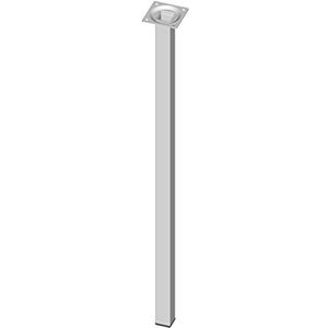 DIY Element System Meubelpoot vierkant - metalen vierkante voet, ideaal als tafelpoot voor het ontwerpen van individuele meubels - 25 x 25 mm, lengte 600 mm, wit