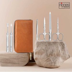 Nippes Solingen Manicure Pedicure Set 6-delig RVS – WHISKEY - Handgemaakt - 25 Jaar Garantie