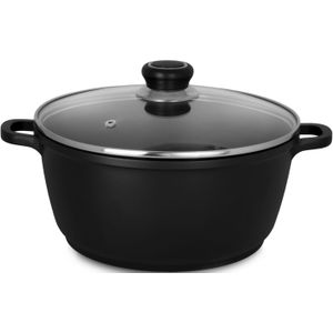 Krüger Gegoten aluminium braadpan Delta, Ø 24 cm, zwart