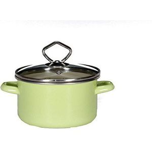 KRÜGER 31724PAG steelpan, 24 cm, email op staal, pastelgroen