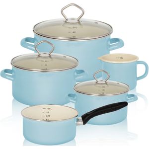 Krüger 89566PAB Karl 91866 Emaille Pannense - 5-delig,Blauw
