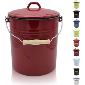 Look - Rond - Pedaalemmer - Rood - 10 l - Afneembare Deksel