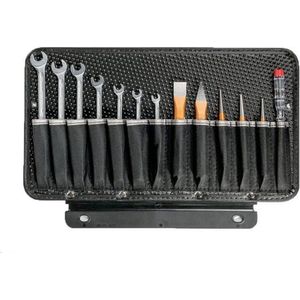Parat 592000161 Gereedschapsbord voor gereedschapskoffer, 1-zijdig met 13 insteekvakken, zwart, (L x B x H) 430 x 15 x 240 mm