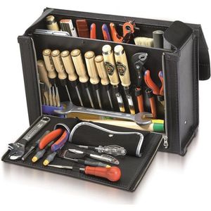 PARAT - New Classic Gereedschapstas - Zwart - Leder - 400 x 140 x 280mm