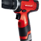 Einhell Accu Boor-/ Schroefmachine TH-CD 12-2 Li (Lithium Ion, 12 V, 1,3 Ah, 2 snelheden, 24 Nm, lader, koffer), Rood