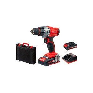 Einhell Accu Boor-/Schroefmachine TE-CD 18/2 Li Kit - Power X-Change - 18 V/Li-ion - 44 Nm - 0-350/0-1.250 t/min - 10 mm snelspanboorkop - Incl. 2x 1.5 Ah accu en lader