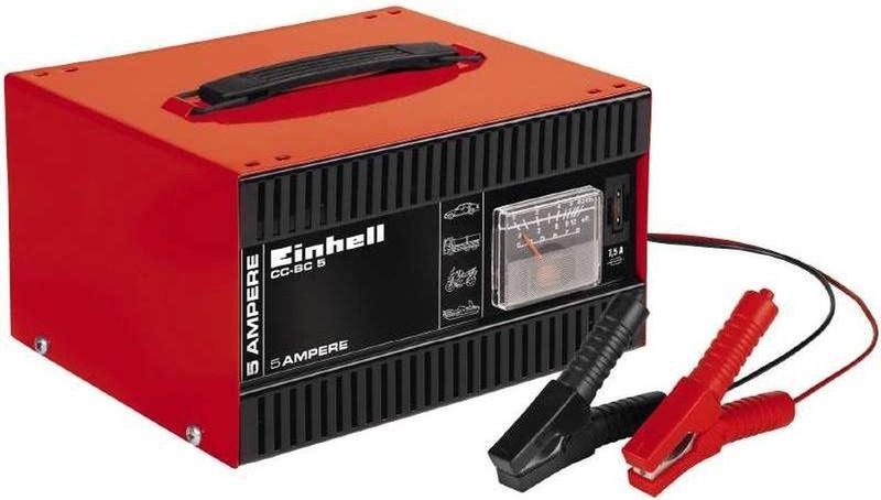 Einhell - CC-BC 5 - Acculader - Met Ingebouwde Ampèremeter - Behuizing Van Plaatstaal