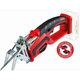 Einhell Accu Takkenzaag GE-GS 18 Li-Solo Power X-Change, Li-Ion, 18 V, Zaagbladlengte 150 mm kwaliteitszaagblad, zaagbladwissel zonder gereedschap, afneembare takklem, zonder batterij en oplader, Zwart, Rood