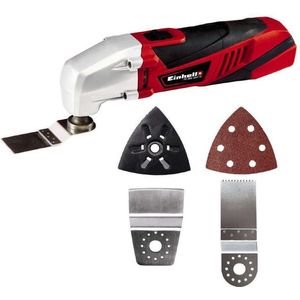 Einhell Multitool TC-MG 220/1 E (220 W - elektronische toerentalregeling - softgrip - magnetische 4-pins gereedschapshouder - incl. stofafzuigadapter - driehoekige schuurplaat - 1x schuurpapier)