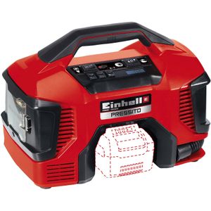 Einhell - PRESSITO - Accu Compressor - Power X-Change - 18 V/Li-Ion - Aanzuigcapaciteit 21/380 l/min - Max. werkdruk 11 bar