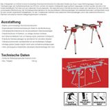 Einhell - MSS 1610 - Onderstel - Aluminium - In hoogte verstelbaar - Maximaal 100 kg