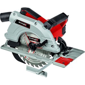 Einhell Handcirkelzaag TE-CS 190/1 (1500 W, 5.500 min-1, gereedschapsvrije instelling, grote greepbeugel, aluminium zaagtafel, spindelvergrendeling, incl. hardmetalen blad)