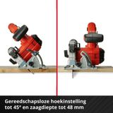 Einhell TE-CS 18/150 Li - Solo Accu-cirkelzaag Zaagdiepte 90° (max.) 48 Mm Zonder Acc