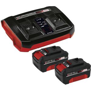 Einhell Power X-Change PXC-Starter-Kit 2x 4,0Ah & Twincharger Kit 4512112 Accu en acculader voor gereedschap 18 V 4.0 Ah Li-ion