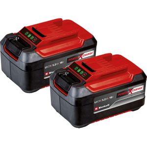 Set van 2 EINHELL 18V Power X-Change batterijen - 5.2Ah - Twinpack