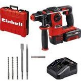 Einhell accuboorhamer HEROCCO Kit (1x3.0 Ah) Power X-Change (Li-Ion, 18 V, 2.2 Joule, 18 Nm, SDS-Plus, incl. 3.0 Ah-accu, oplader, 3 boren, platte beitel, puntbeitel, incl. E-Box)