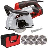 Einhell Muurfrees TE-MA 1700 - 1700 W - Ø150 mm - Groefdiepte 8-40 mm - Groefbreedte 8-38 mm - Stofafzuiging - Incl. 4x diamantslijpschijven