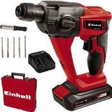 Einhell Accu Boorhamer TE-HD 18 Li Kit (1x 2.5 Ah) Power X-Change (Li-Ion, 18 V, 1,2 J, SDS-Plus-houder, 12 mm boordiepte beton, incl. 2.5 Ah accu, lader, 5 boren, koffer)