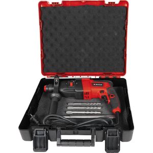 Einhell Elektrische Boorhamer TC-RH 620 4F Kit - 620 W - Aantal slagen 5.200 /min - 2,2 J - SDS-Plus - Pneumatisch slagwerk - Incl. 3 boren, 1 platte beitel - 4-functies: boren/hamerboren/Beitelen - Incl. Transport-/Opbergkoffer