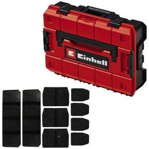 Einhell - Systemkoffer E-Case s-f (für universelle Aufbewahrung von Werkzeug, 44x32x13 cm Außenmaße, max. 25 kg Beladung, spritzwassergeschützt,